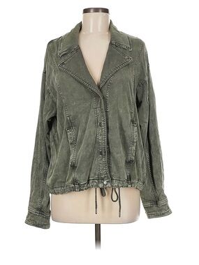 Splendid Olive Utility Jacket with Drawstring Hem